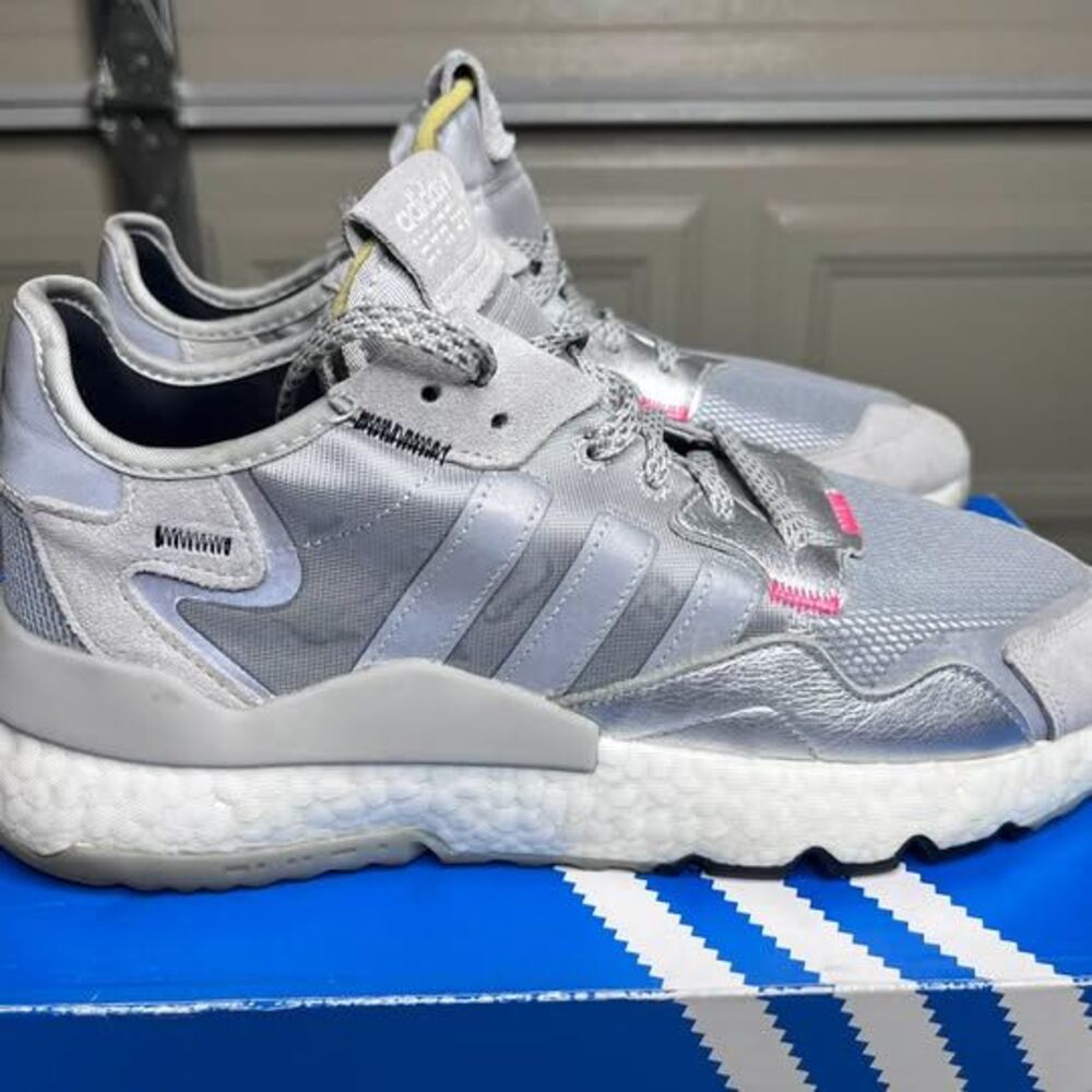 adidas Nite Jogger Silver Metallic size 11 men